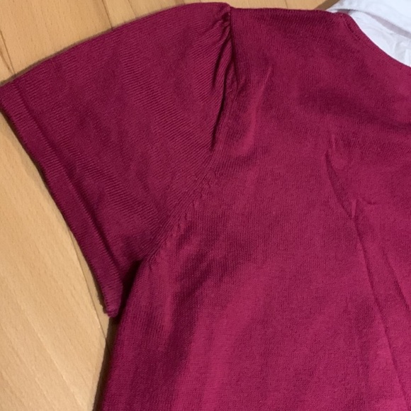 ✏️MAKE AN OFFER EUC Fooler Short Sleeve Blouse Sweater Vest - size M - Picture 11 of 12